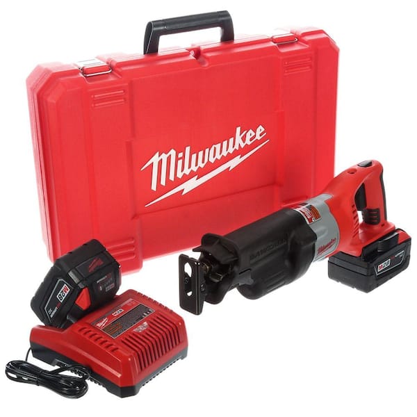 Milwaukee M28 28V Lithium-Ion SAWZALL Cordless Reciprocating Saw Kit w/(2) 3.0Ah Batteries, Charger, Hard Case