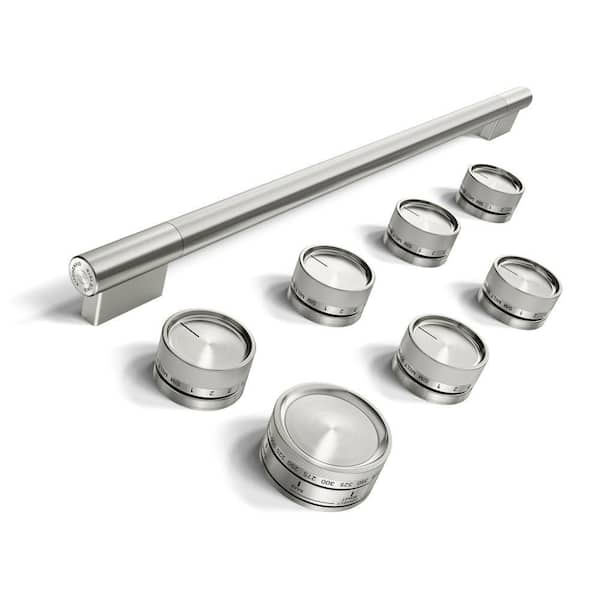 Stainless Steel Commercial-Style Induction Range Handle and Knob Hardware Accessory Kit 1-pack