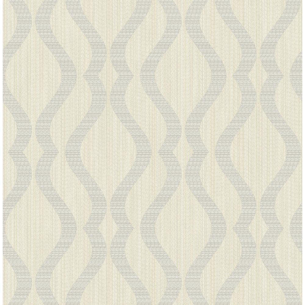 Yves Multicolor Ogee Multicolor Wallpaper Sample
