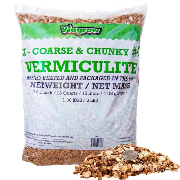 Viagrow Vermiculite, Course and Chunky (16 Qt./4 Gal./.53 CF) (1-Pack)