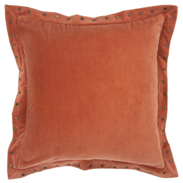 solid orange throw pillows