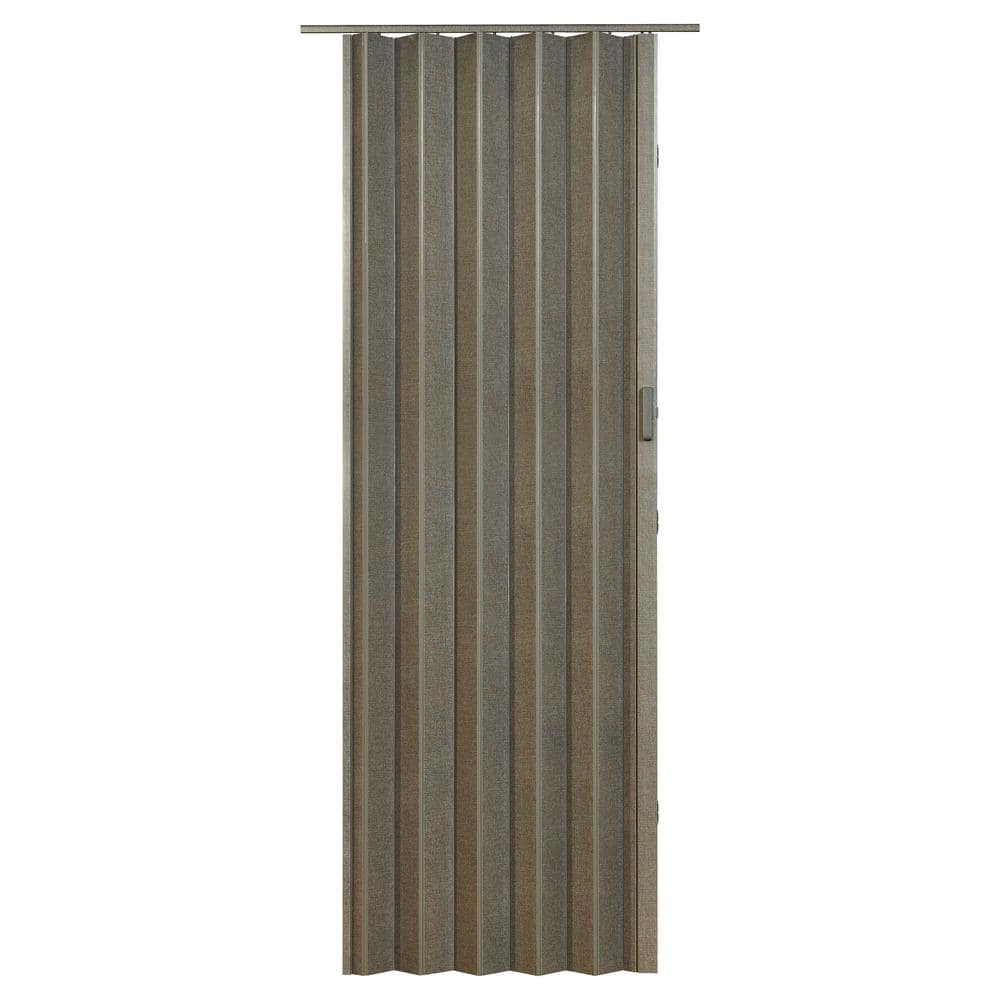 Spectrum Elite 48 in. W. x 96 in. Grey Linen Vinyl Accordion Door