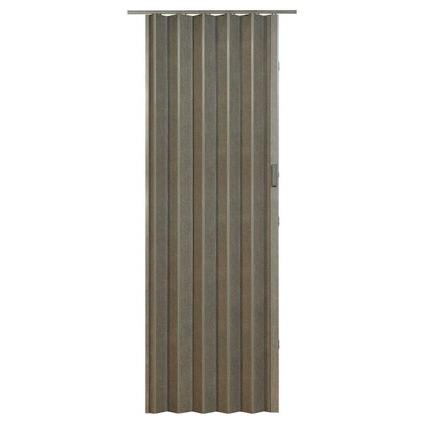 Spectrum Elite 48 in. W. x 96 in. Grey Linen Vinyl Accordion Door