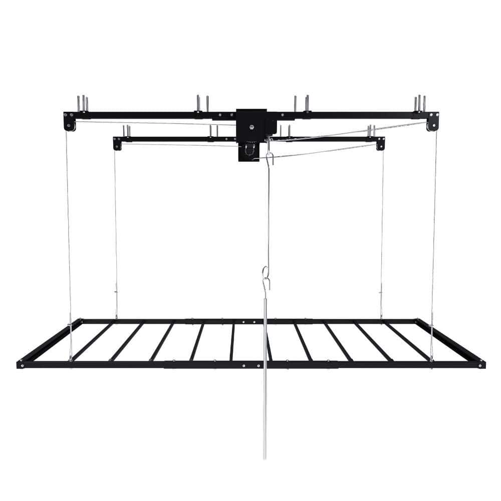 72.05 in. W x 143.7 in. H x 35.43 in. D Black Steel Adjustable Height Overhead Garage Storage with Safety Lock price history on PriceWatchPro