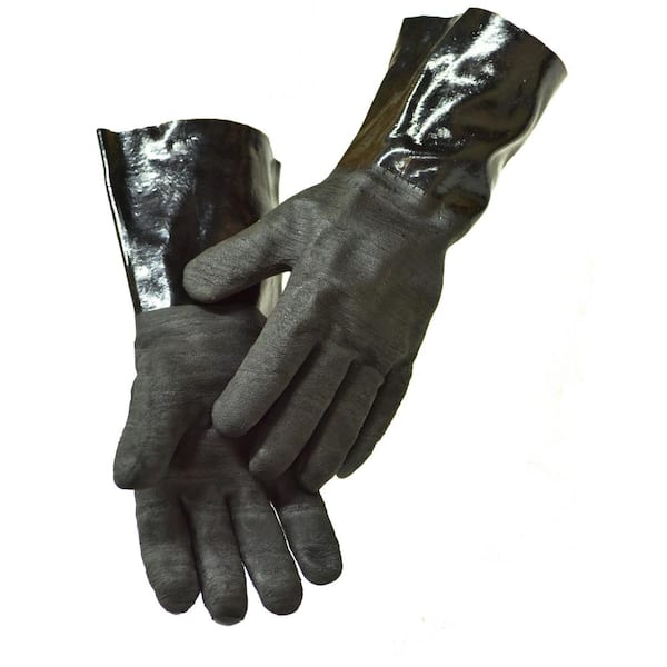 Photo 1 of * see images for damage *
14 in. Insulated Waterproof/Oil and Heat Resistant BBQ, Smoker, Grill and Cooking Gloves (1-Pair)