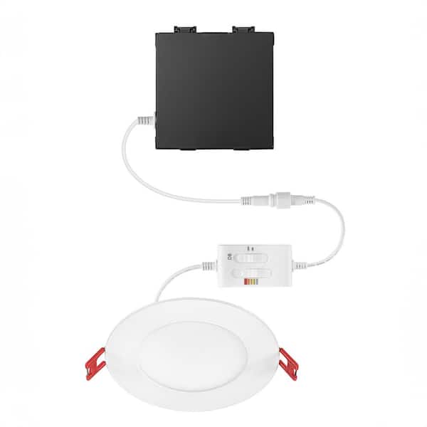 Commercial Electric Elite Series 4 in. LED DuoBright, 3-Level Lumen Select, Ultraslim Canless Recessed Light, Adjustable CCT