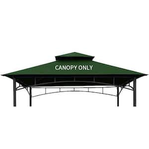8 ft. x 5 ft. Grill BBQ Gazebo Tent Roof Top Forest in Green