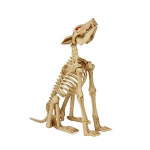 2.5 ft Animated Skeleton Wolf with LED Eyes Halloween Animatronic