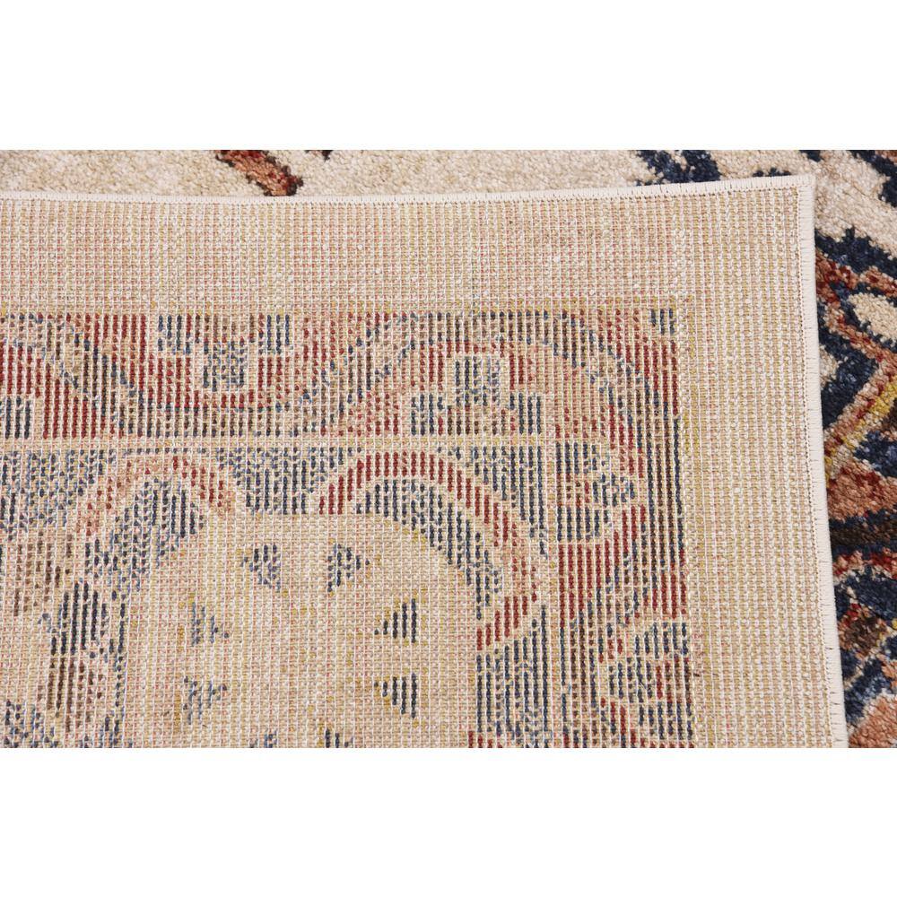 Handmade Ivory Abstract 8' x 10' Easy Care Synthetic Rug