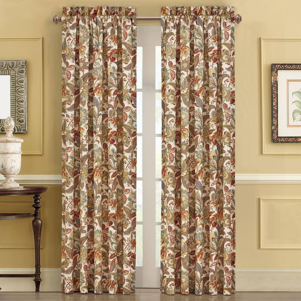 August Multi Cotton 84 Window Panel Pair