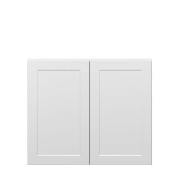 Norfolk Shaker 42 in. W x 36 in. H x 12 in. D in Painted White Plywood Assembled Wall Cabinet
