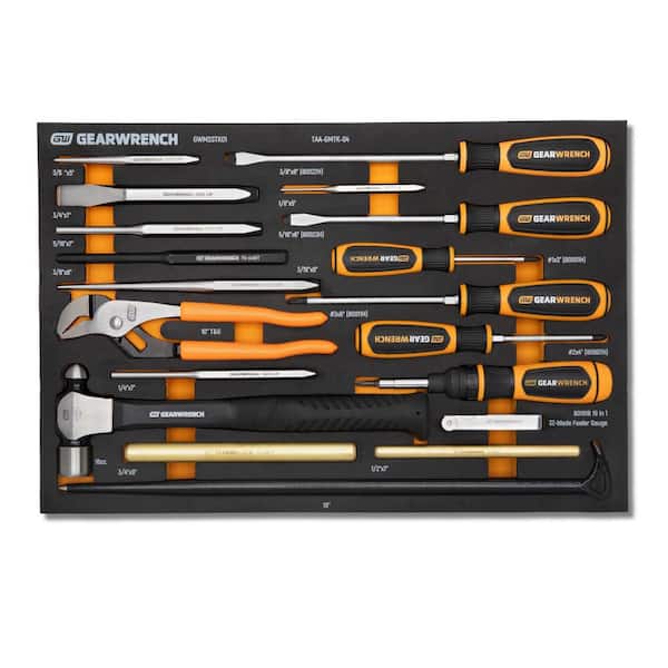 Striking Tools and Screwdriver Set in Foam Storage Tray (27-Piece)