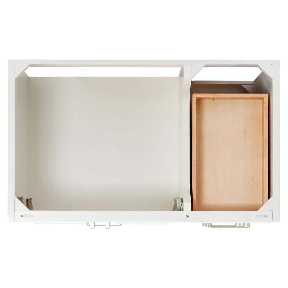 Stafford 37" White Freestanding Bathroom Vanity with Brushed Nickel Hardware