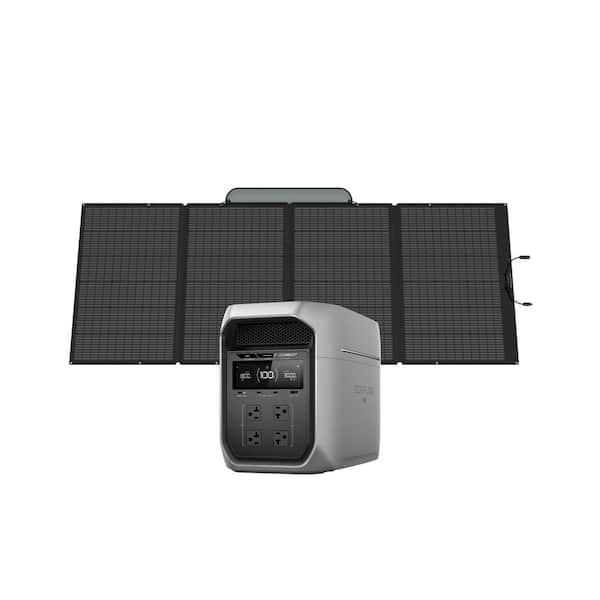 EcoFlow 3000-Watt Delta 3 Max Plus with 400W Solar Panel, 2048Wh