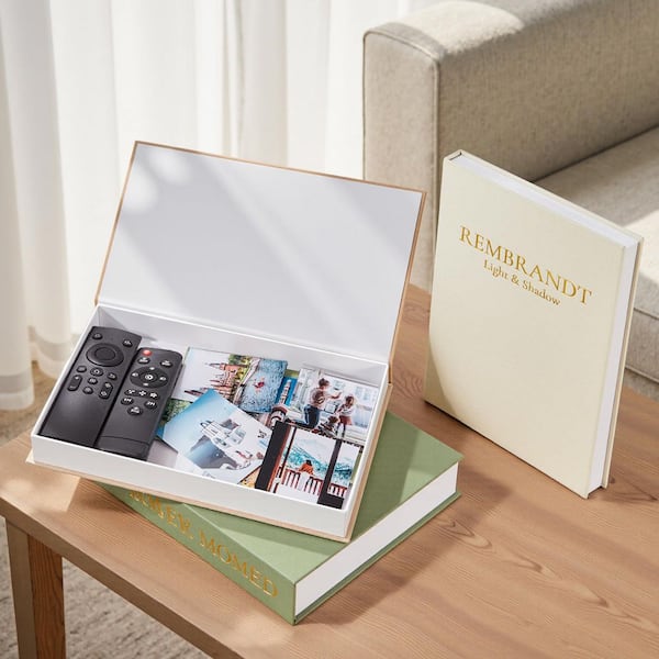 Multi-Colored 6 in. x 9 in. Paper Faux Book Box Storage