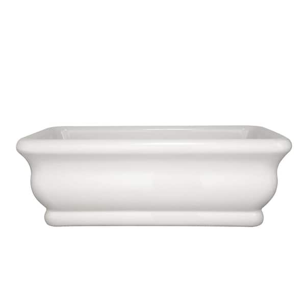 Hydro Systems Michelangelo 5.8 ft. Acrylic Flat Bottom Freestanding Air Bath Bathtub in Biscuit