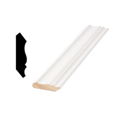WM 54 9/16 in. x 2-1/4 in. x 96 in. Primed Finger-Jointed Pine Crown Moulding