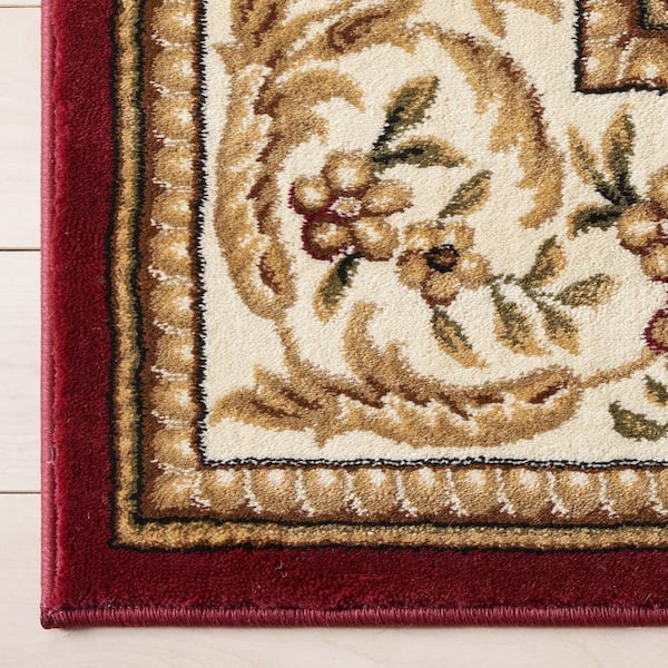 Noble House Calia Boho Chenille Cotton Scatter Rug, 2' x 3', Red and Ivory  