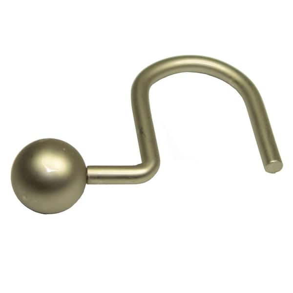 Elegant Home Fashions Ball Hooks in Satin Nickel (12-Pack)