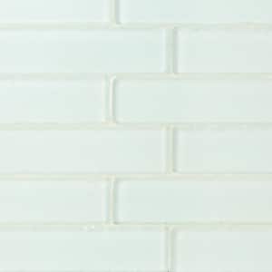 Ocean Mist Beached 2 in. x 8 in. x 8 mm Frosted Glass Subway Tile (36 pieces 4 sq.ft./Box)
