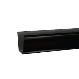 6 in. x 10 ft. Black Aluminum K-Style Gutter