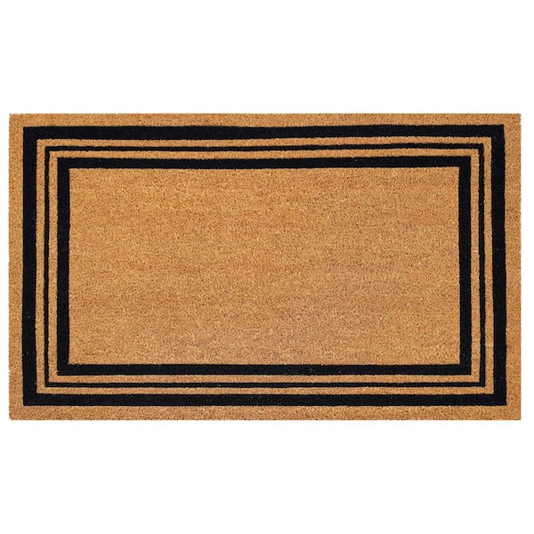 StyleWell 24 x 36 Black Border Coir Door Mat kera#261223-94 - The Home ...