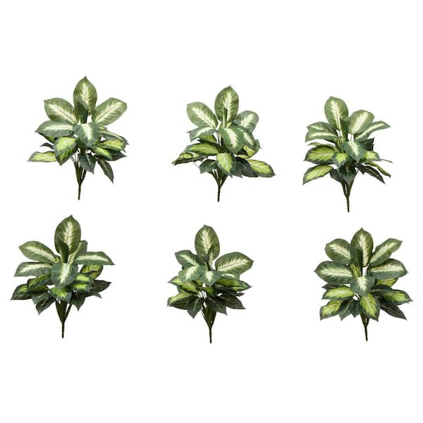 20 in. Artificial Golden Dieffenbachia Plant - Set of 6