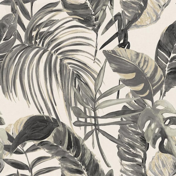 OhPopsi Grey Grover Stone Palmera Wallpaper Sample