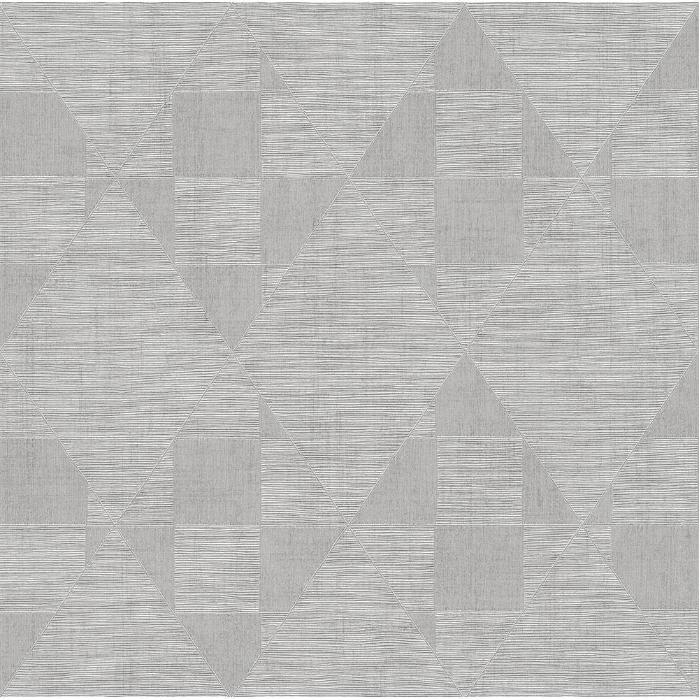 Advantage Silver Wegener Sterling Geometric Wallpaper, Grey -  4082-381961