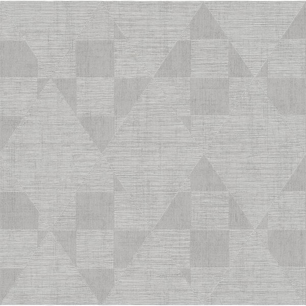 Advantage Silver Wegener Sterling Geometric Wallpaper
