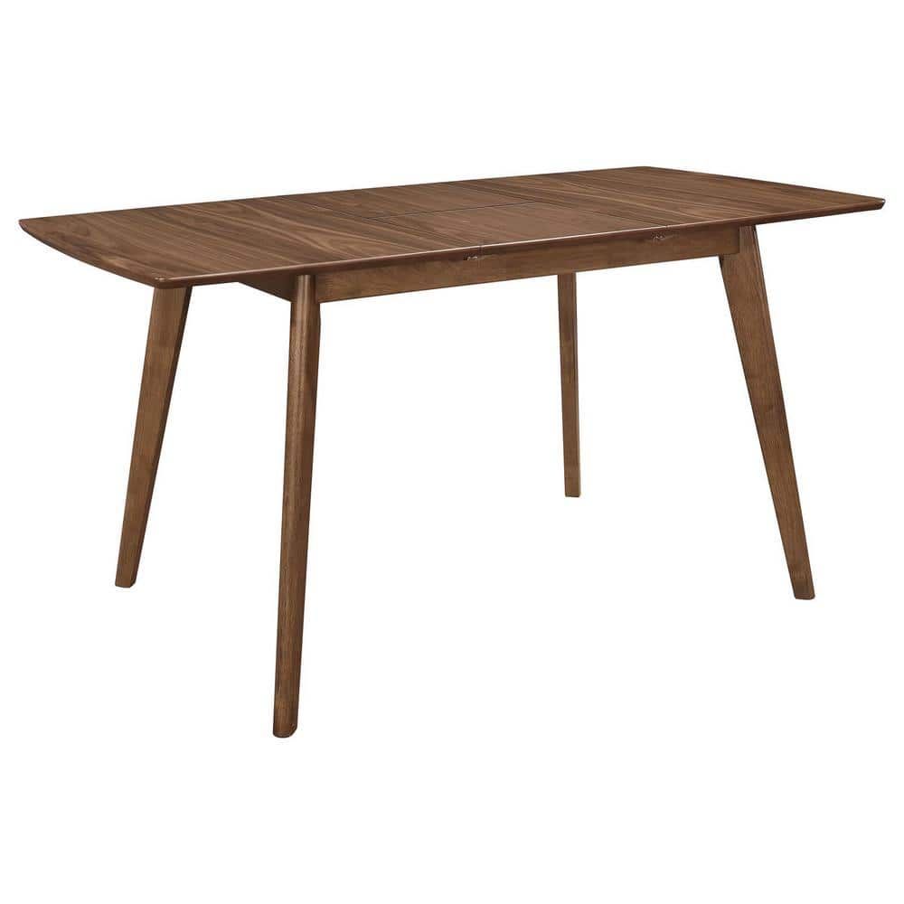 Natural Walnut and Grey Mid-Century Modern Dining Set