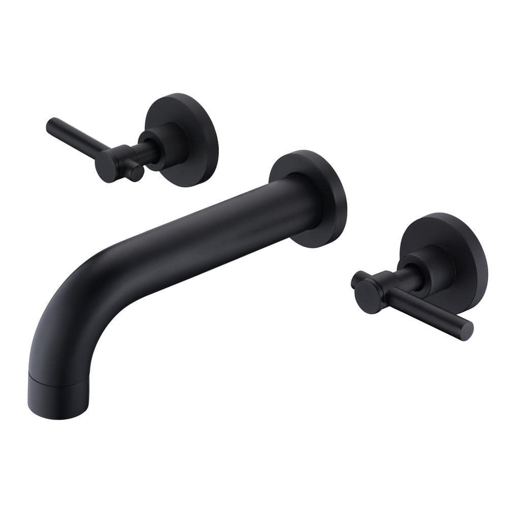 SUMERAIN Contemporary Double Handle Wall Mount Roman Tub Faucet