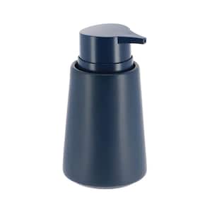 Smooth Freestanding Lotion Soap Dispenser Flared Shape Navy Blue