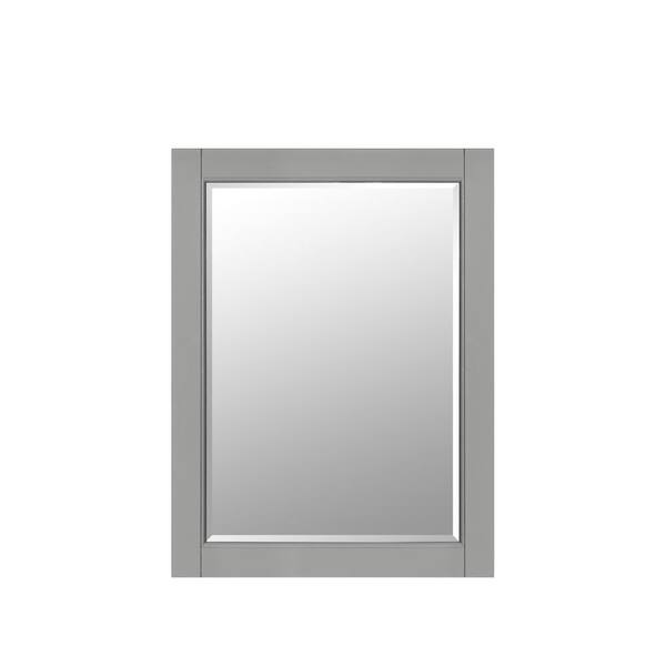 Home Decorators Collection Nova 24 in. W x 32 in. H Rectangular Wood Framed Wall Bathroom Vanity Mirror in Storm Gray