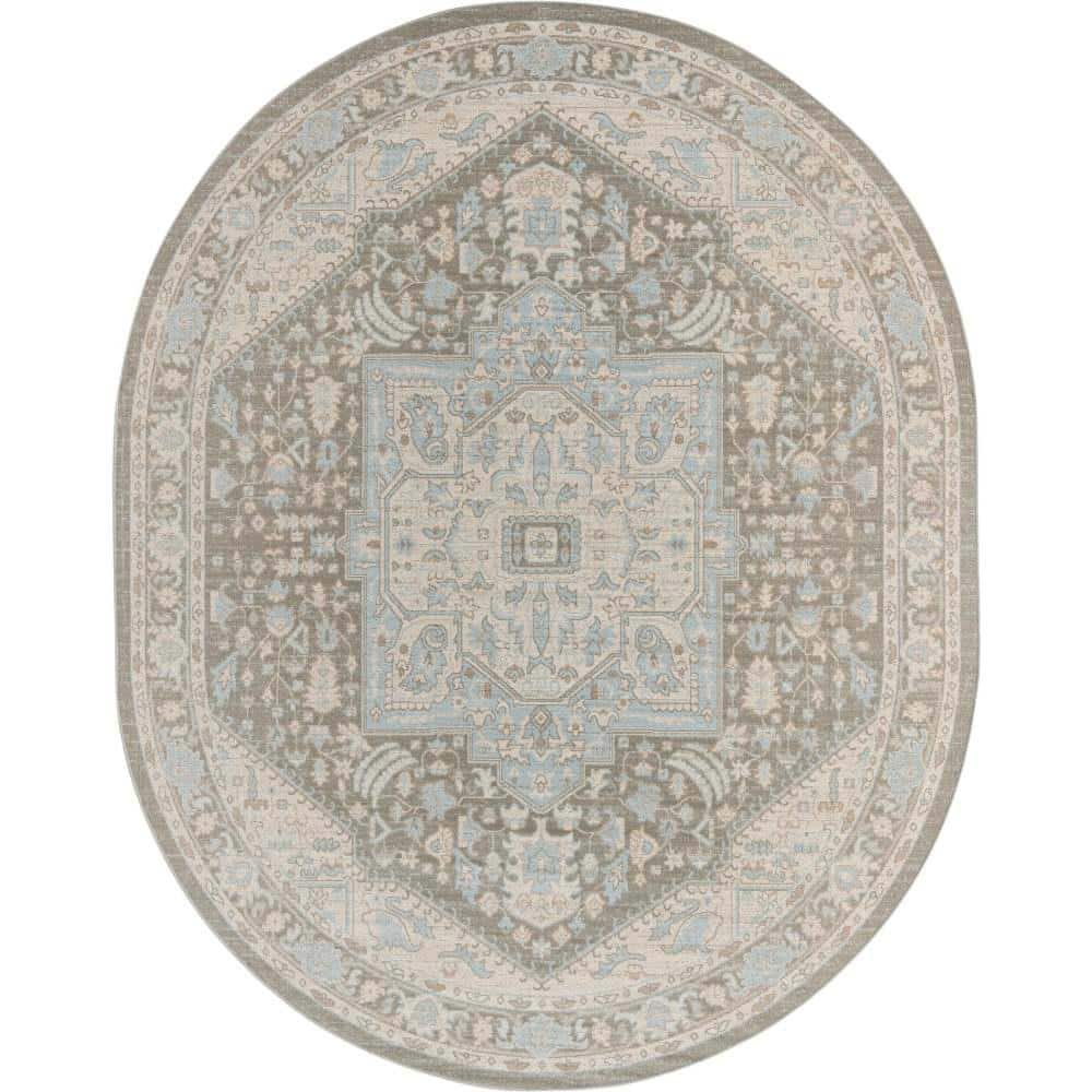 Unique Loom Whitney Milano Cloud Gray 8 ft. x 10 ft. Area Rug 3154902