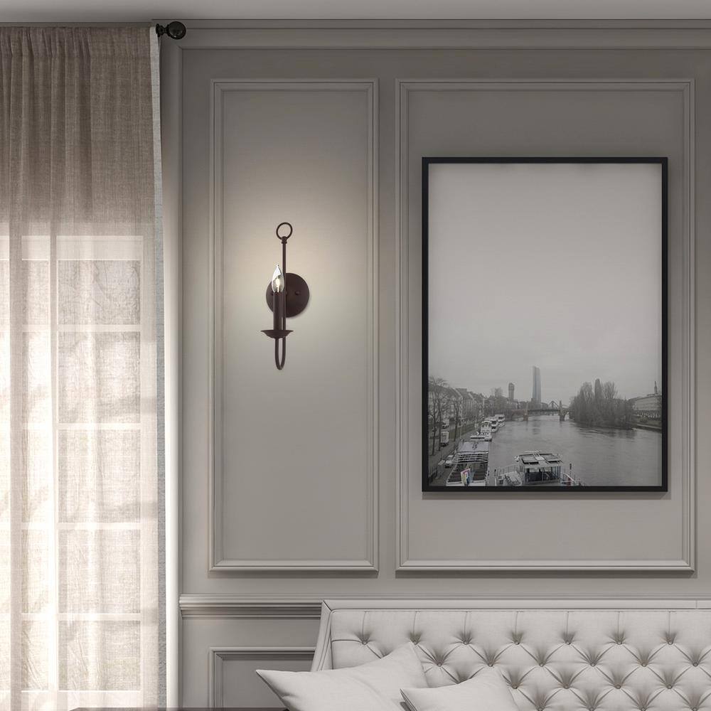 Estate Bronze Dimmable 5" Direct Wired Wall Sconce