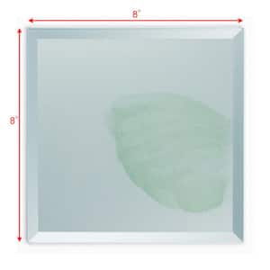 Secret Dimensions Green Beveled Square 8 in. x 8 in. Glossy Glass Backsplash Wall Tile (16 sq. ft./Case)