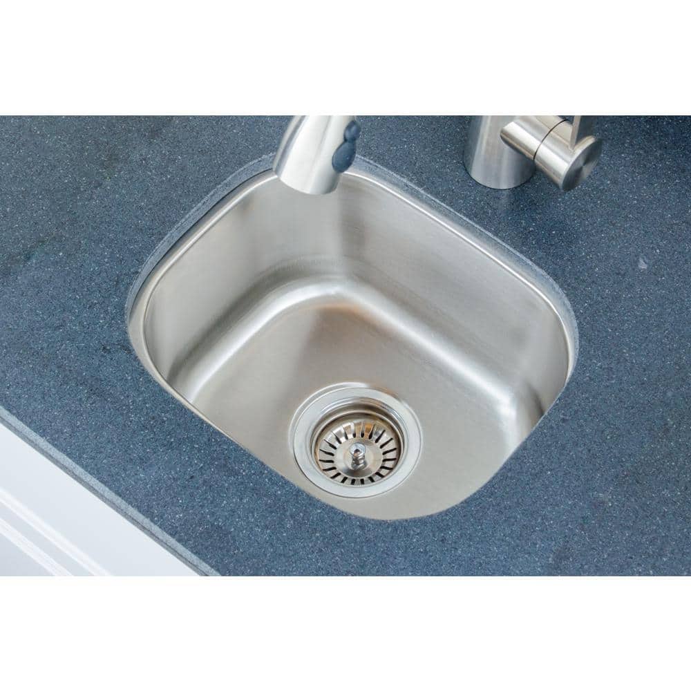 Premium 15'' Stainless Steel Undermount Single Bowl Bar Sink