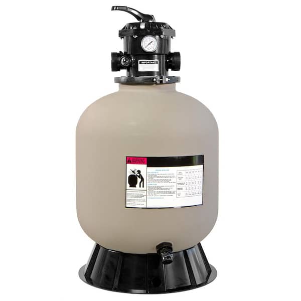 XtremepowerUS 19 in. Swimming Pool Sand Filter System with 7-Way Valve In-Ground