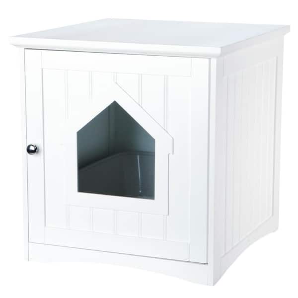 TRIXIE 19.25 in. x 20 in. x 20 in. Wooden Pet House and Litter Box