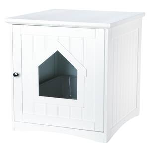 19.25 in. x 20 in. x 20 in. Wooden Pet House and Litter Box