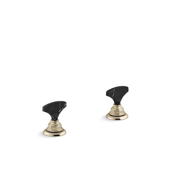 KOHLER Artifacts T-Handle Bathroom Sink Faucet Handles in Vibrant French Gold