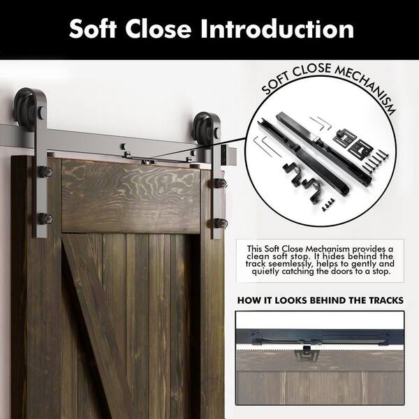 HOMACER 22 in. x 84 in. K-Frame Ebony Solid Pine Wood
