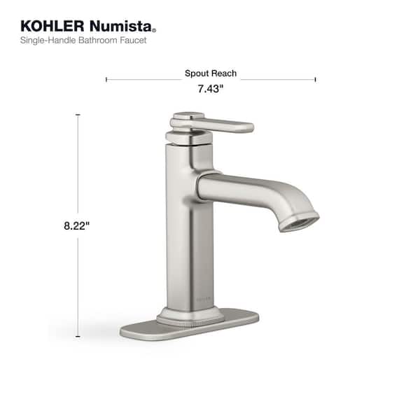 Kohler Numista Single Handle Hole Bathroom Faucet In Vibrant Brushed Nickel K R26583 4d Bn - How To Remove Old 3 Hole Bathroom Faucet