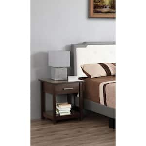 Salem 1-Drawer Wenge Nightstand (24 in. H x 20 in. W x 19 in. D)