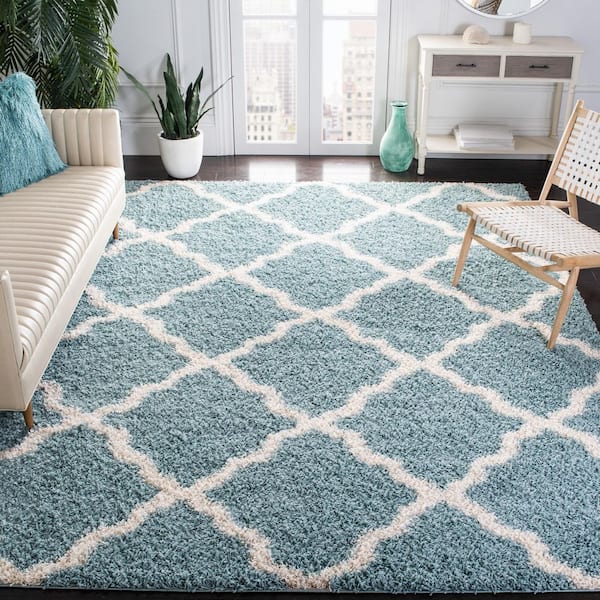 Townsend 9 ft. x 12 ft. Seafoam/Ivory Geometric Area Rug