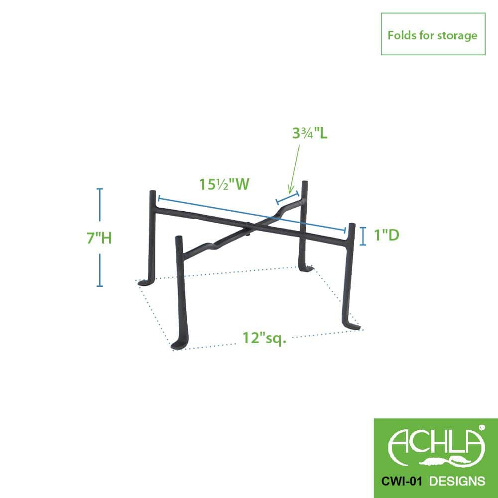 Black Wrought Iron Folding Tabletop Stand