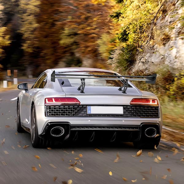 GT Wing Car Spoiler, 53.1 in. Universal Spoiler with Double Deck, Adjustable Lightweight Aluminum, Car Rear Spoiler Wing