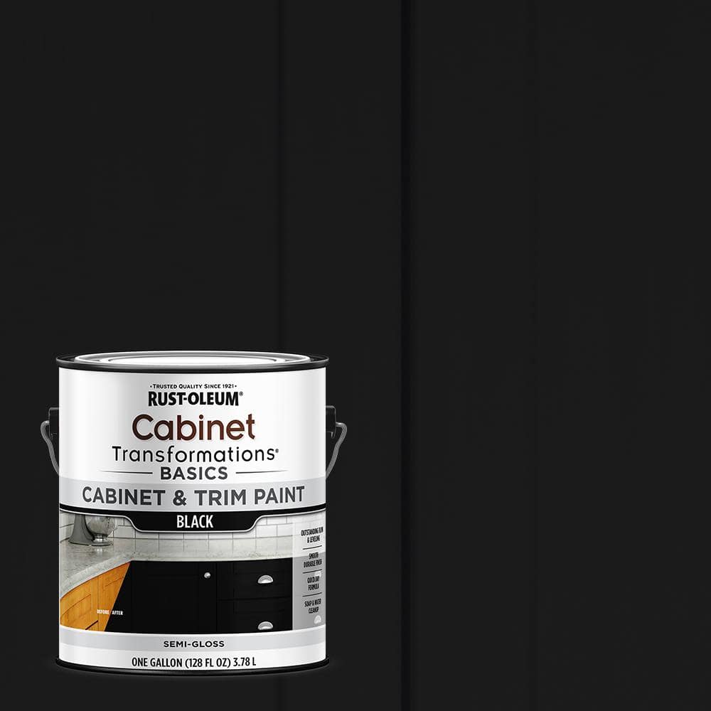 Rust-Oleum Transformations 1-gal. Black Cabinet Paint 373697 - The Home ...