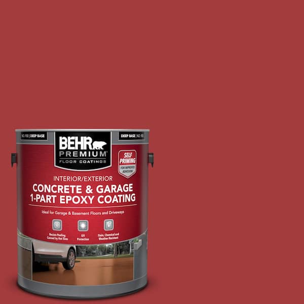 1 gal. #PFC-03 Red Baron Self-Priming 1-Part Epoxy Satin Interior/Exterior Concrete and Garage Floor Paint
